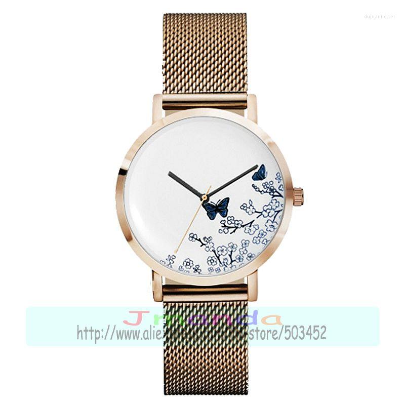 Wristwatches 50pcs/lot Butterfly Flower Dial Mesh Leather Watch Selling Love Of White Casual Wrist Wholesale Clock, Beige leather
Wristwatches 50pcs/lot Butterfly Flower Dial Mesh Leather Watch Selling Love Of White Casual Wrist Wholesale Clock, Beige leather