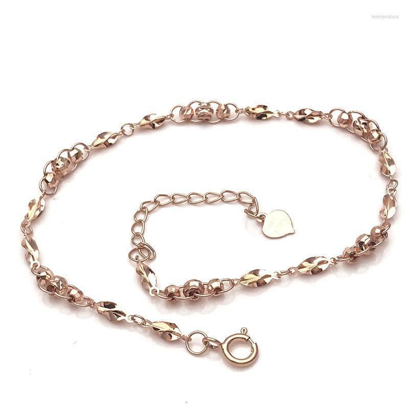 Link Bracelets Pure 585 Russian Purple Gold Plated 18K Rose Room Beads Bracelet Fashion All-Matching Women's Hand Jewelry
Link Bracelets Pure 585 Russian Purple Gold Plated 18K Rose Room Beads Bracelet Fashion All-Matching Women's Hand Jewelry