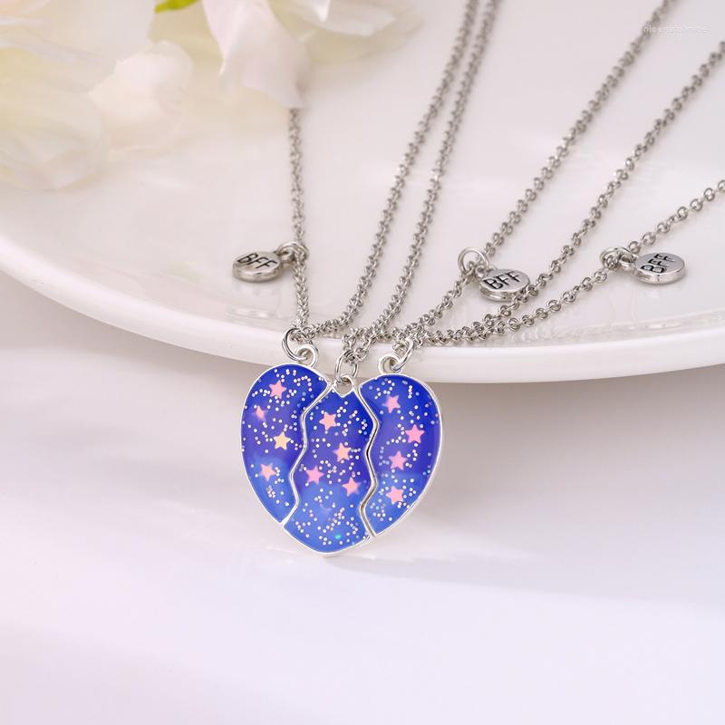 Pendant Necklaces Luoluo&baby 3Pcs/set Cartoon Heart-shaped Star Necklace For Girl Friendship BFF Friend Jewelry Gift
Pendant Necklaces Luoluo&baby 3Pcs/set Cartoon Heart-shaped Star Necklace For Girl Friendship BFF Friend Jewelry Gift