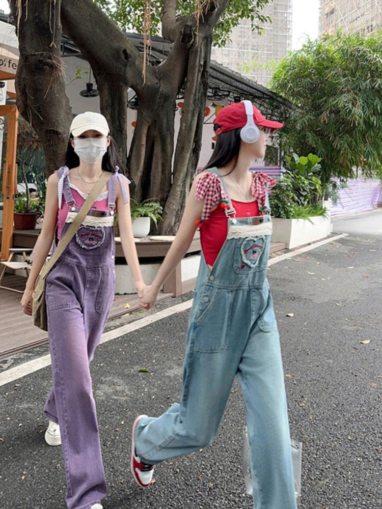 Women's Jeans Womens 2023 Summer Preppy Style Loose Girls Pink Wide Leg Trousers Jumpsuit Korean Casual Denim Overalls, Purple
Women's Jeans Womens 2023 Summer Preppy Style Loose Girls Pink Wide Leg Trousers Jumpsuit Korean Casual Denim Overalls, Purple