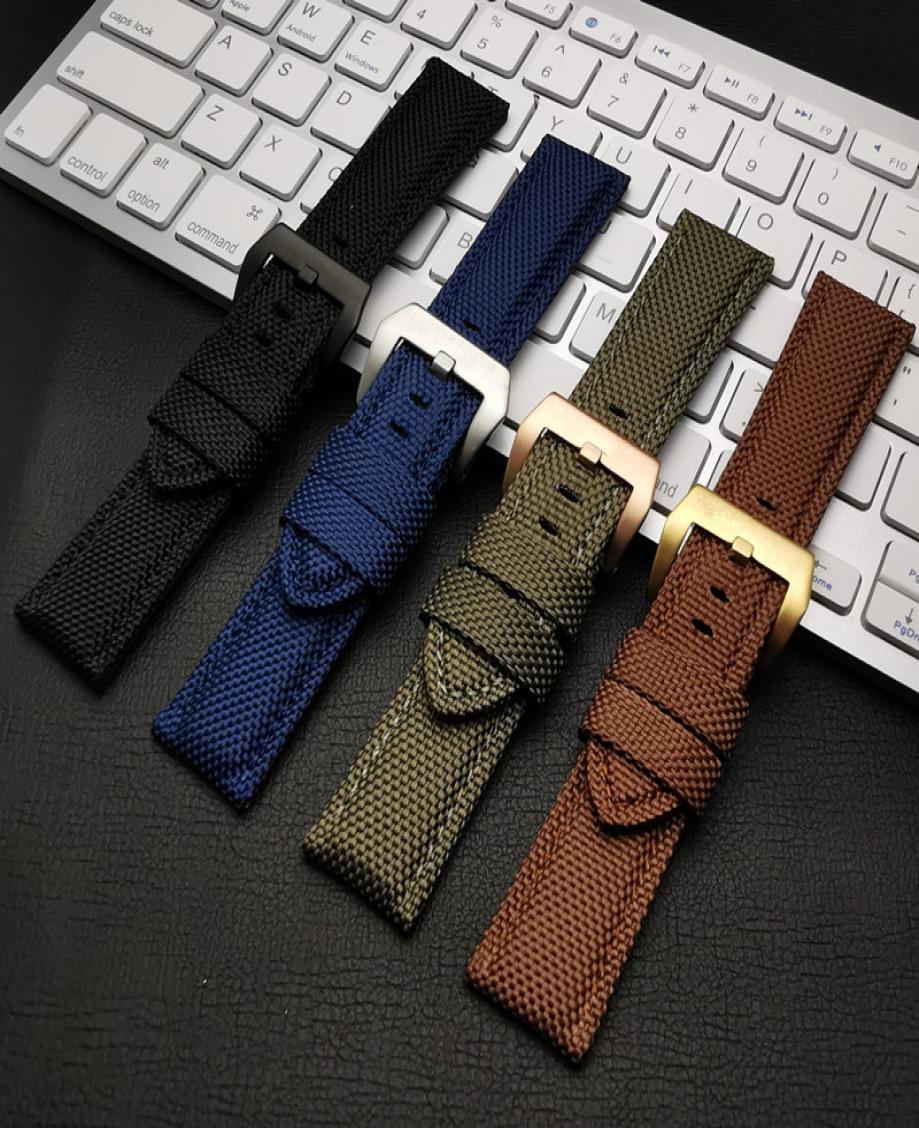 22mm 24mm 26mm Black Blue Brown Green Canvas Nylon fabric leather watch band Bracelet Buckle Clasp For Panerai strap tools 6467061
22mm 24mm 26mm Black Blue Brown Green Canvas Nylon fabric leather watch band Bracelet Buckle Clasp For Panerai strap tools 6467061