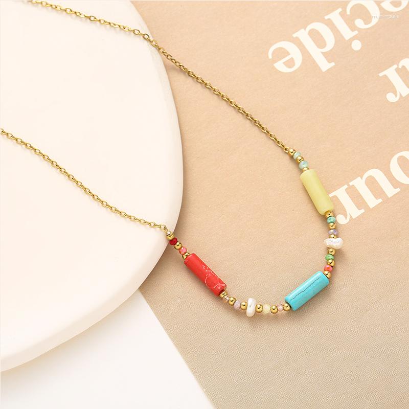 Chains Manual Beaded Cylinder Necklace Ethnic Style Stainless Steel For Women Choker Fashion Aesthetics Jewelry Gift
Chains Manual Beaded Cylinder Necklace Ethnic Style Stainless Steel For Women Choker Fashion Aesthetics Jewelry Gift