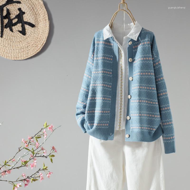Women's Knits Vintage Striped Knitted Women Sweater Cardigan Autumn Winter 2023 Thicken Warm Female Outwear Coats Top Quality, Pink
Women's Knits Vintage Striped Knitted Women Sweater Cardigan Autumn Winter 2023 Thicken Warm Female Outwear Coats Top Quality, Pink