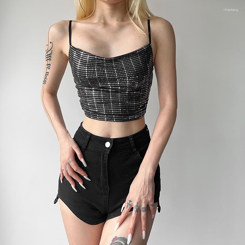 Women' Tanks Fashion Women Summer Camis 2023 Square Neck Sequin Tank Tops Sexy Metal Feel Open Umbilical Slim Female Clothes, Black
Women' Tanks Fashion Women Summer Camis 2023 Square Neck Sequin Tank Tops Sexy Metal Feel Open Umbilical Slim Female Clothes, Black