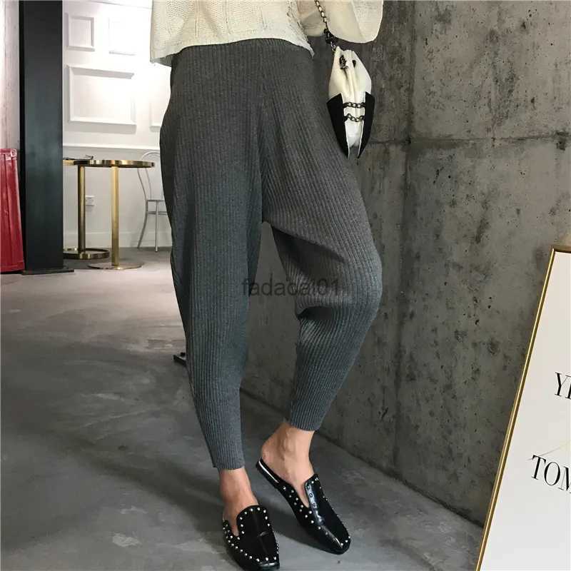 Knitted Harem Pants Solid Color Autumn Winter Loose High Waist Elastic Waist Streetwear Women New Simple Black Grey S2xl Pants L230621
Knitted Harem Pants Solid Color Autumn Winter Loose High Waist Elastic Waist Streetwear Women New Simple Black Grey S2xl Pants L230621