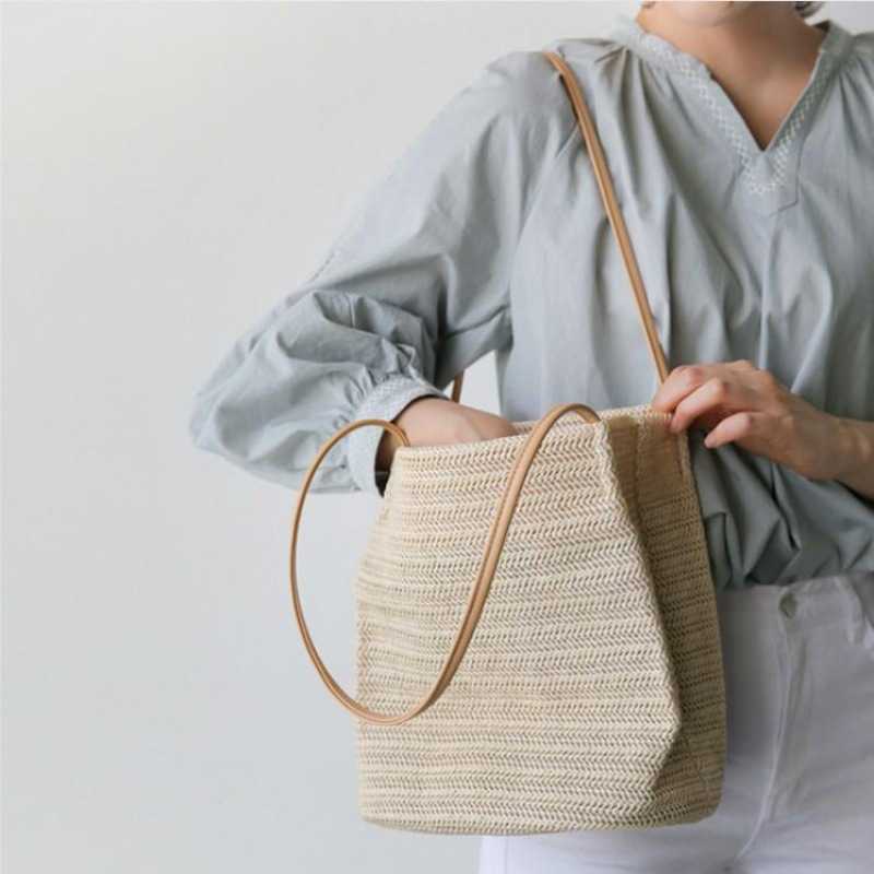 Baobao Women's New Portable Woven Bag Beach Bag Large Capacity Simple Woven One Shoulder Bucket Bag, Deep beige (original)
Baobao Women's New Portable Woven Bag Beach Bag Large Capacity Simple Woven One Shoulder Bucket Bag, Deep beige (original)