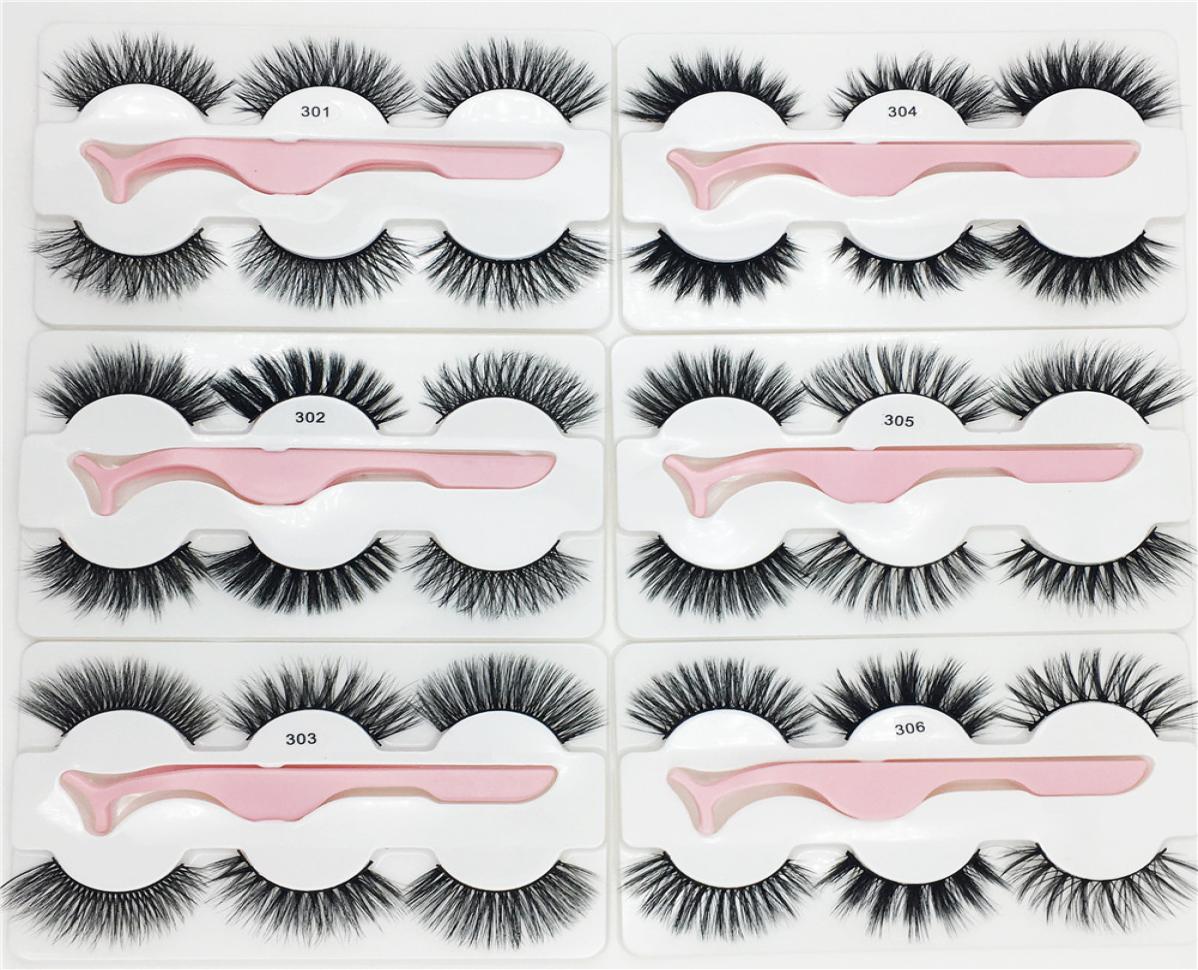 3 pairs faux mink eyelashes with tweezers New 3 Pairs set with 1pc tweezer Thick Wispy Long Fluffy Dramatic Lashes1276202 
3 pairs faux mink eyelashes with tweezers New 3 Pairs set with 1pc tweezer Thick Wispy Long Fluffy Dramatic Lashes1276202