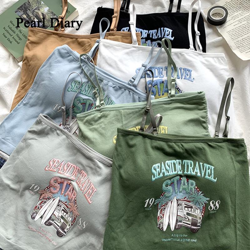 Women's Tanks Pearl Diary Summer Knitting Tops Women Print Slash Neck Street Style Sexy Short Crop Top Fashion All-Match Sleeveless Camis, Black
Women's Tanks Pearl Diary Summer Knitting Tops Women Print Slash Neck Street Style Sexy Short Crop Top Fashion All-Match Sleeveless Camis, Black