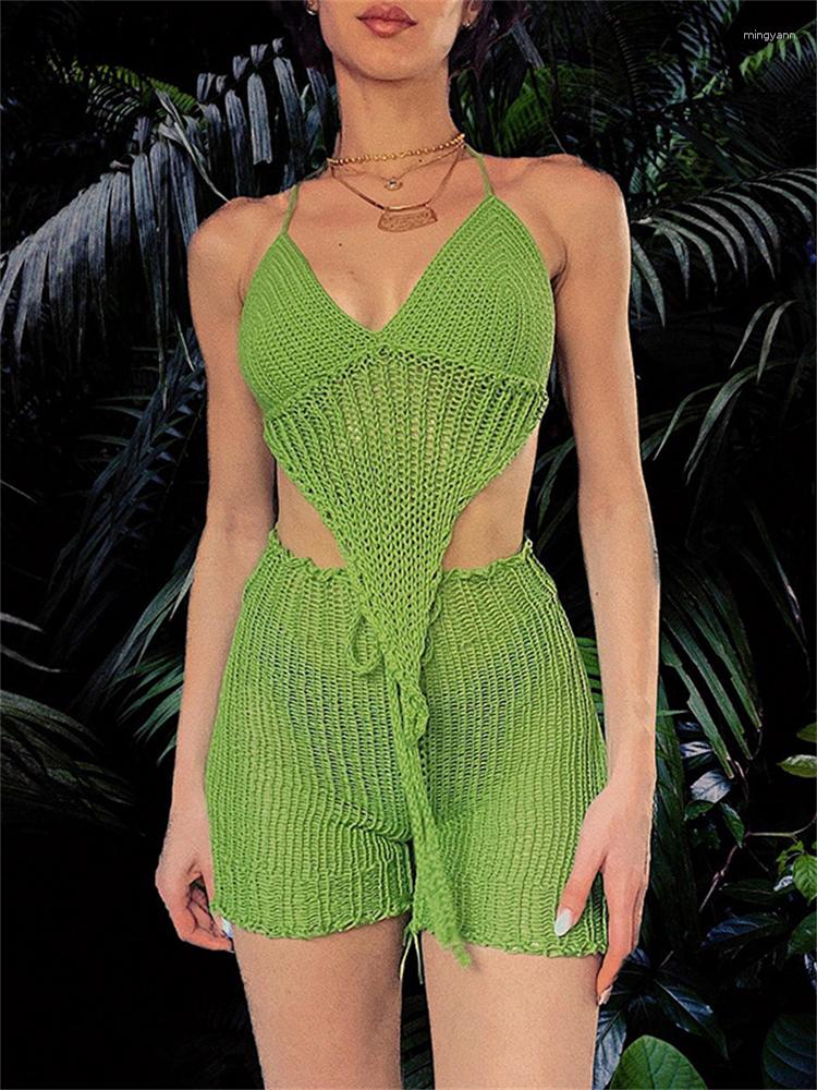 Women' Tracksuits Nsauye Knitted Sexy 2 Piece Sets Women Outfit 2023 Summer Sleeveless Crop Tops And High Waist Shorts Beach In Matching, Green
Women' Tracksuits Nsauye Knitted Sexy 2 Piece Sets Women Outfit 2023 Summer Sleeveless Crop Tops And High Waist Shorts Beach In Matching, Green