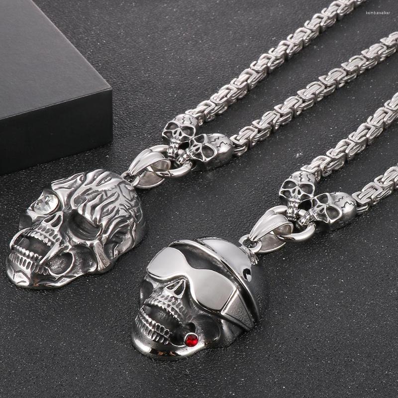 Pendant Necklaces Punk Pendants For Men Stainless Steel Men's Necklace With 45--72CM Long Chain Halloween Jewellery
Pendant Necklaces Punk Pendants For Men Stainless Steel Men's Necklace With 45--72CM Long Chain Halloween Jewellery