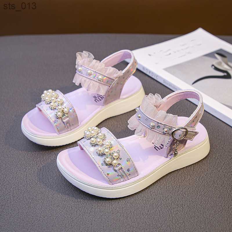 

Girls Pearl Sandal Summer Shoes Kids Childrens Sandals Open Toe Soft Shoes L230518, Pink