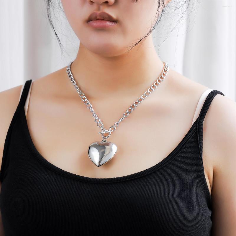Pendant Necklaces Chunky Puffy Heart Necklace For Women Girls Link Chain Trendy Y2K Jewelry Accessories
Pendant Necklaces Chunky Puffy Heart Necklace For Women Girls Link Chain Trendy Y2K Jewelry Accessories