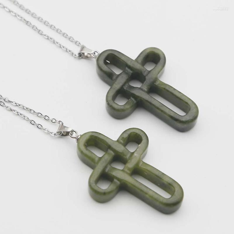 Chains Natural Stone Hollowed Out Cross Pendants Stainless Steel Chain Mineral Healing Necklaces Charms DIY Jewelry Accessories 1Pc
Chains Natural Stone Hollowed Out Cross Pendants Stainless Steel Chain Mineral Healing Necklaces Charms DIY Jewelry Accessories 1Pc