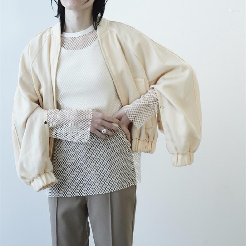 Women' Jackets WAKUTA Japan Stand Collar Casual Jacket Zipper Bat Sleeve Solid Color Coat Short Wide Plain Weave Jaqueta Feminina 2023, Ivory
Women' Jackets WAKUTA Japan Stand Collar Casual Jacket Zipper Bat Sleeve Solid Color Coat Short Wide Plain Weave Jaqueta Feminina 2023, Ivory