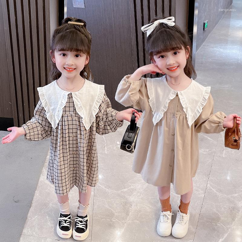 Girl Dresses LZH Girls For Children 2023 Spring And Autumn Turn-Down Collar Plaid 1-5 Years Clothing, Brown
Girl Dresses LZH Girls For Children 2023 Spring And Autumn Turn-Down Collar Plaid 1-5 Years Clothing, Brown