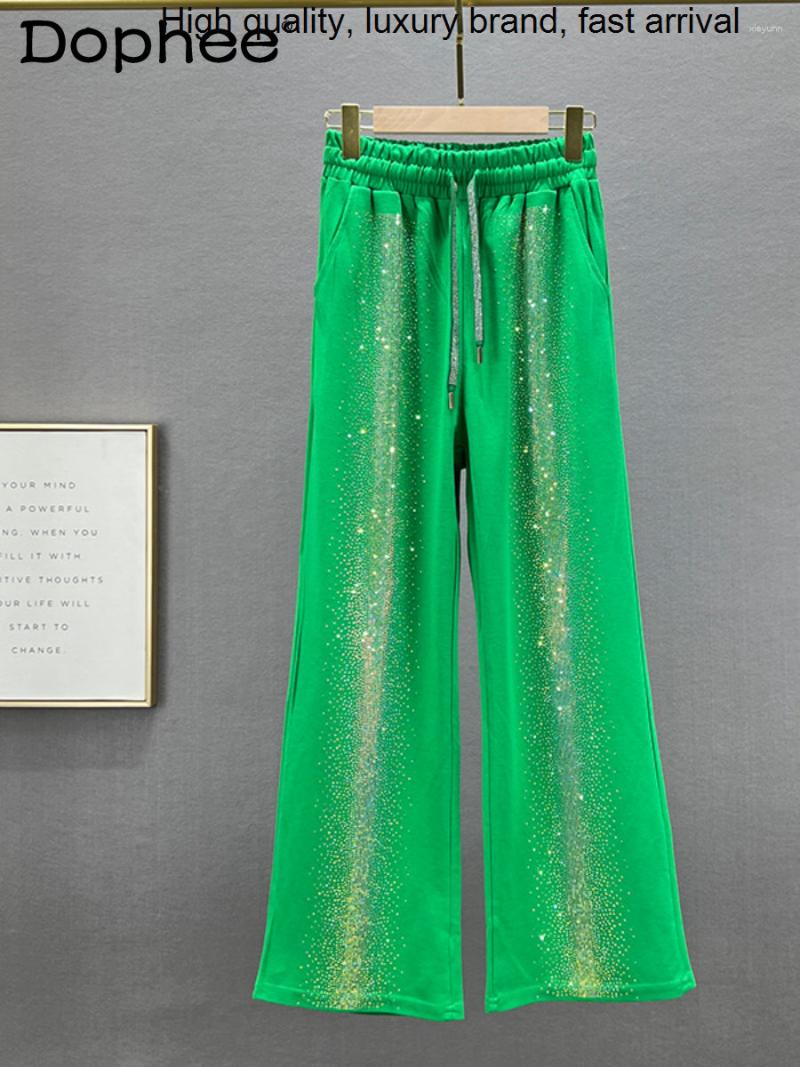Women's Pants Colorful Heavy Industry Crystals Tie-Dyed Casual Women 2023 Spring Summer Pantalones Loose Slimming Wide Leg Trousers, Green
Women's Pants Colorful Heavy Industry Crystals Tie-Dyed Casual Women 2023 Spring Summer Pantalones Loose Slimming Wide Leg Trousers, Green