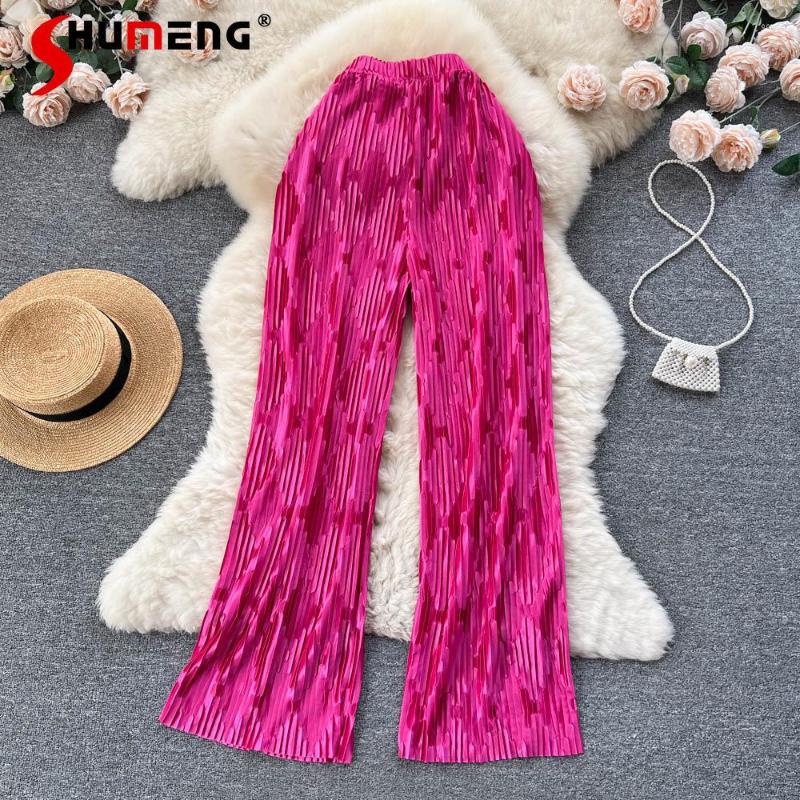Women's Pants Spring And Summer High-Grade Sense Vintage Stripe Jacquard Pleated Drooping Wide-Leg Wide Hem Loose Casual Long, Black
Women's Pants Spring And Summer High-Grade Sense Vintage Stripe Jacquard Pleated Drooping Wide-Leg Wide Hem Loose Casual Long, Black