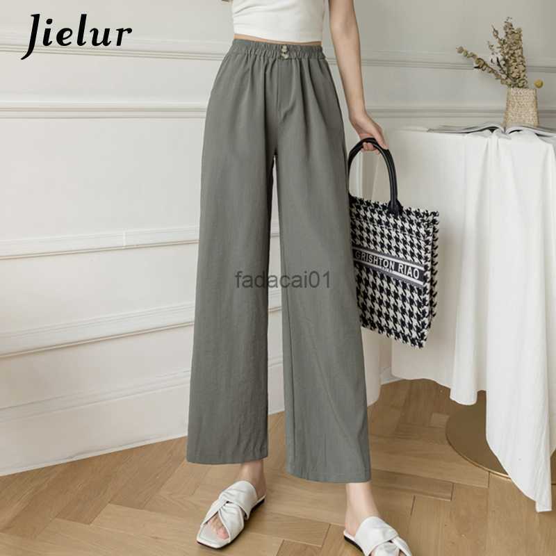 Jielur Cotton Linen Wide Leg Pants for Women Solid Color Spring Casual Loose Pants Elastic Waist White Black Trousers SXXL L230621
Jielur Cotton Linen Wide Leg Pants for Women Solid Color Spring Casual Loose Pants Elastic Waist White Black Trousers SXXL L230621