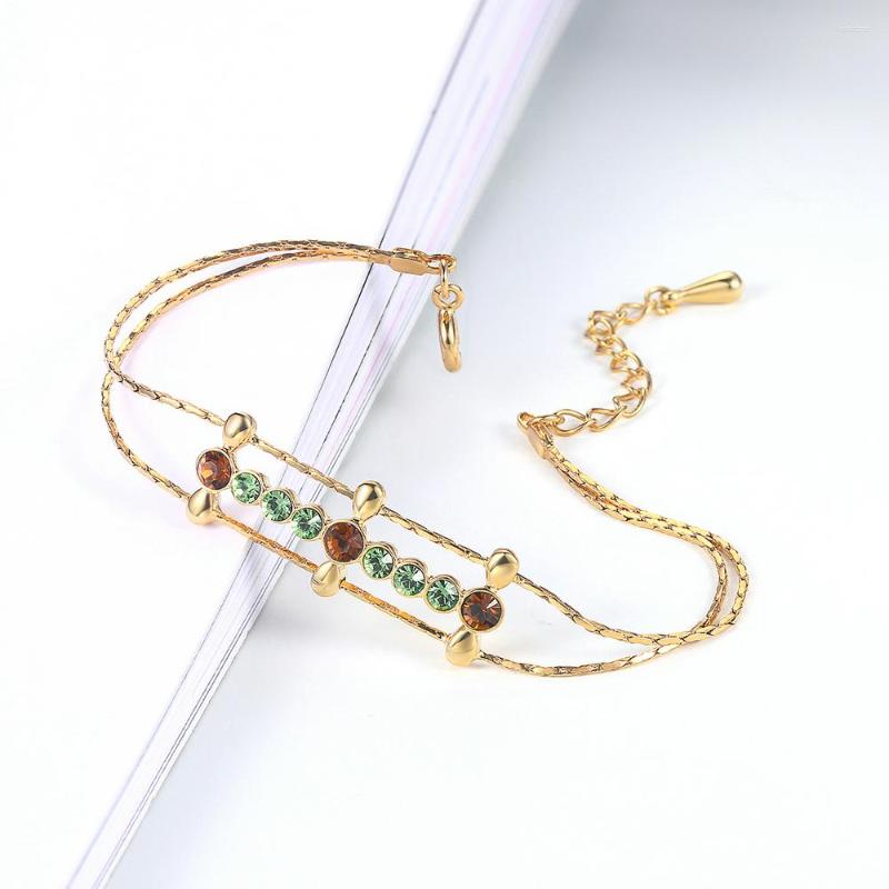 Charm Bracelets Top Quality Simple Crystal Rose Gold Color Bracelet Jewelry Made With Genuine ELEMENTS Austrian ZYH213 ZYH214
Charm Bracelets Top Quality Simple Crystal Rose Gold Color Bracelet Jewelry Made With Genuine ELEMENTS Austrian ZYH213 ZYH214