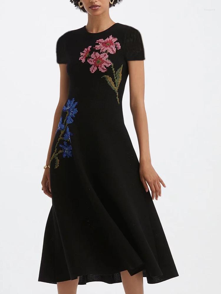 Party Dresses Delocah High Quality Summer Women Fashion Designer Midi Dress Short Sleeve Embroidery Floral Print Knitting Vestidos, Multi
Party Dresses Delocah High Quality Summer Women Fashion Designer Midi Dress Short Sleeve Embroidery Floral Print Knitting Vestidos, Multi