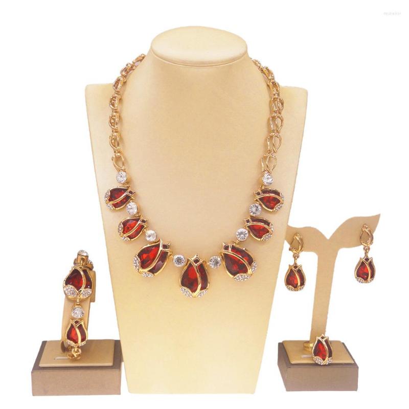 Necklace Earrings Set 2023 Dubai Alloy Bracelet Ring Jewelry Of Four For Women DD10258, Picture shown 
Necklace Earrings Set 2023 Dubai Alloy Bracelet Ring Jewelry Of Four For Women DD10258, Picture shown