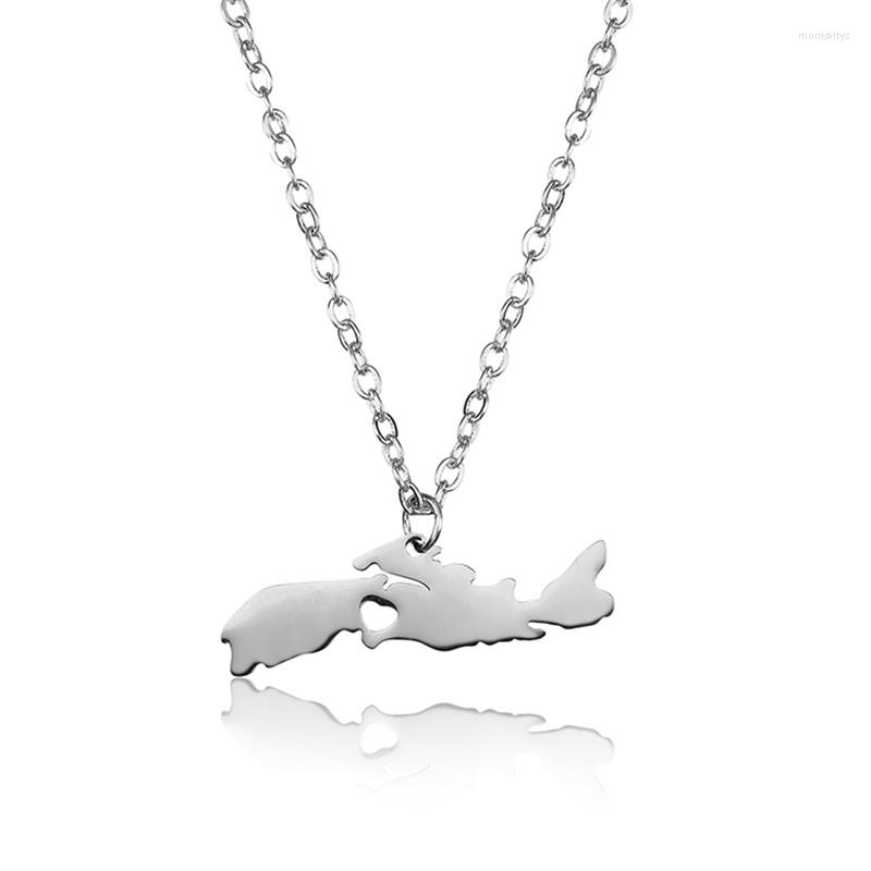 Pendant Necklaces 304 Stainless Steel Nova Scotia Map Necklace High Quality Canada Heart Women Jewellery
Pendant Necklaces 304 Stainless Steel Nova Scotia Map Necklace High Quality Canada Heart Women Jewellery