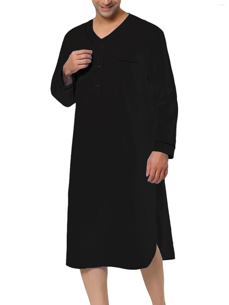 Men' Sleepwear Men Long-Sleeve V Neck Henley Nightshirt With Pocket - Comfortable For Lounging And Relaxing, A-white
Men' Sleepwear Men Long-Sleeve V Neck Henley Nightshirt With Pocket - Comfortable For Lounging And Relaxing, A-white