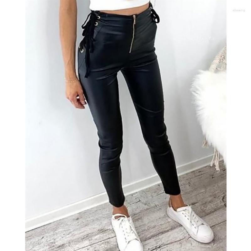 Women' Pants Fashion Y2K Sexy Zipper High Waist Slim Fit Pencil Trousers Streetwear Elegant Eyelet Lace Up PU Leather Skinny, Black
Women' Pants Fashion Y2K Sexy Zipper High Waist Slim Fit Pencil Trousers Streetwear Elegant Eyelet Lace Up PU Leather Skinny, Black