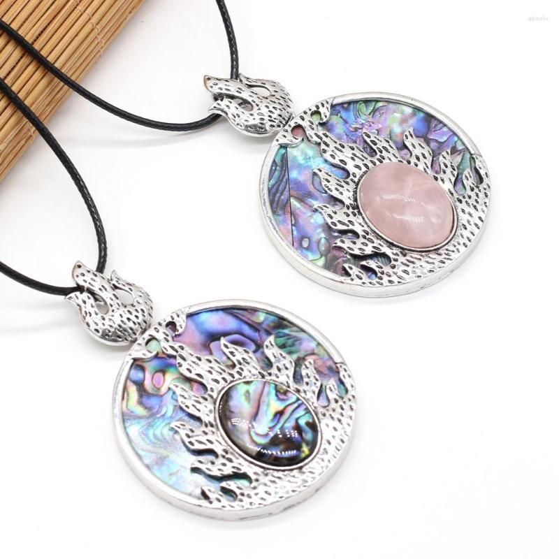 Pendant Necklaces Round Natural Stone Shell Necklace Crystal Rose Quartz Blue Turquoise For Women Men Reiki Healing Jewelry Gifts
Pendant Necklaces Round Natural Stone Shell Necklace Crystal Rose Quartz Blue Turquoise For Women Men Reiki Healing Jewelry Gifts