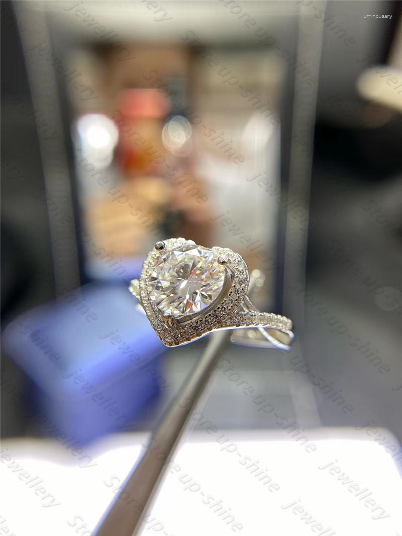 Cluster Rings Luxurious And Shiny Moissan Diamond Ring 925 Silver One Mind Meaning Style A Romantic Gift For Wife
Cluster Rings Luxurious And Shiny Moissan Diamond Ring 925 Silver One Mind Meaning Style A Romantic Gift For Wife