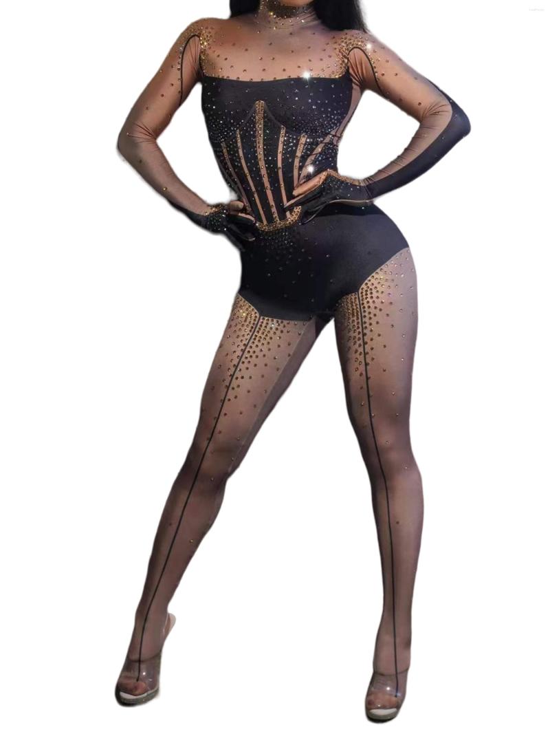 Stage Wear Black Stretch Jumpsuits Women Shinning Pole Dancing Nightclub Showgirl Bodysuits Sexy Drag Queen Po Shoot Show
Stage Wear Black Stretch Jumpsuits Women Shinning Pole Dancing Nightclub Showgirl Bodysuits Sexy Drag Queen Po Shoot Show