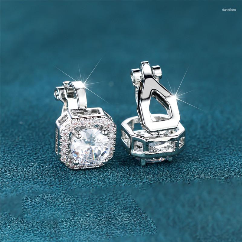 Backs Earrings Female Cute Small Clip White Zircon Round Stone For Women Vintage Silver Color Crystal Jewelry Bridal
Backs Earrings Female Cute Small Clip White Zircon Round Stone For Women Vintage Silver Color Crystal Jewelry Bridal