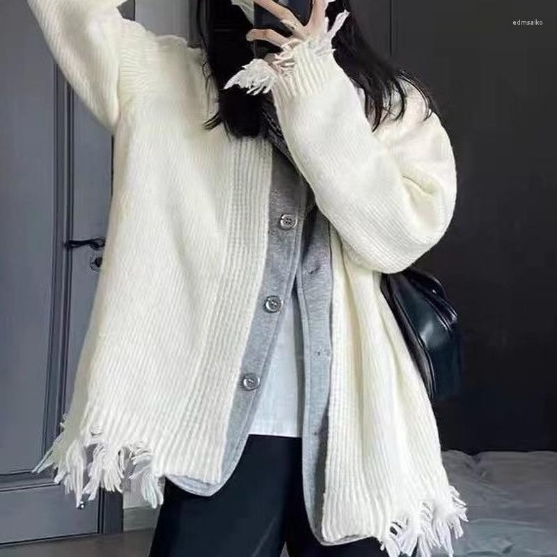 Women's Knits Korean Fashion Fake Two Piece Cardigan Autumn Women's Sweater Jacket Loose Tassel Knit Y2k Tops Harajuku Vintage Female, Beige
Women's Knits Korean Fashion Fake Two Piece Cardigan Autumn Women's Sweater Jacket Loose Tassel Knit Y2k Tops Harajuku Vintage Female, Beige