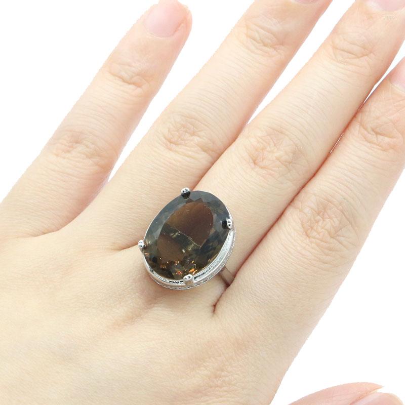 Cluster Rings 22x17mmm 7.7g Big Gemstone Smokey Topaz For Mom Gift Daily Wear Silver
Cluster Rings 22x17mmm 7.7g Big Gemstone Smokey Topaz For Mom Gift Daily Wear Silver