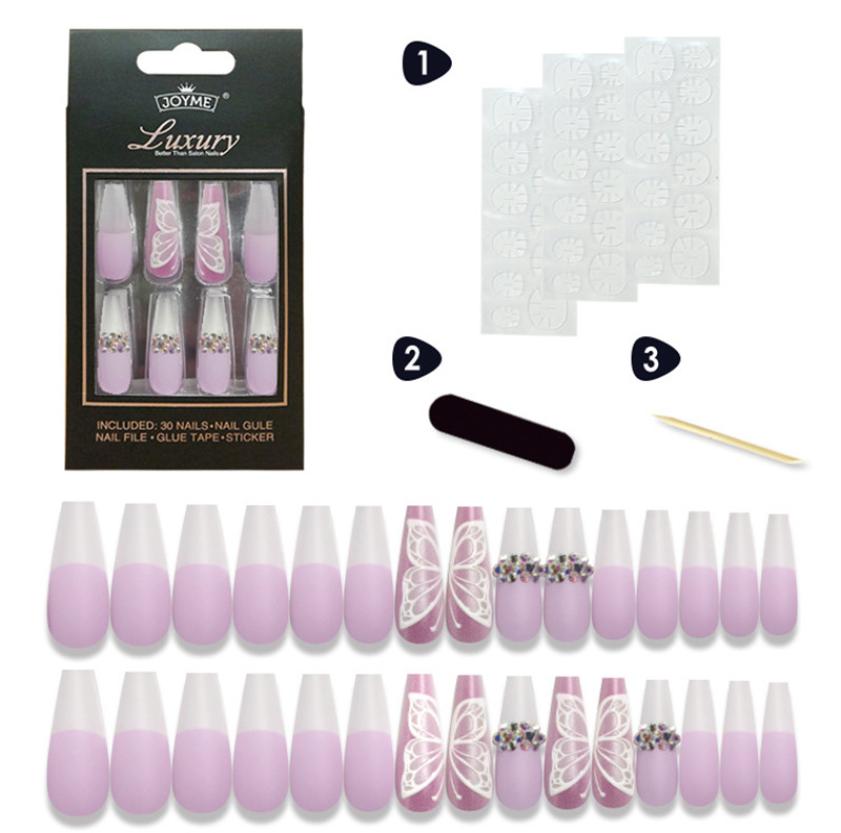 30pcs Full Cover False Nails Press on Long Ballerina Coffin Acrylic Nail Tips Manicure Tool For Christmas Gift9938207, Black
30pcs Full Cover False Nails Press on Long Ballerina Coffin Acrylic Nail Tips Manicure Tool For Christmas Gift9938207, Black