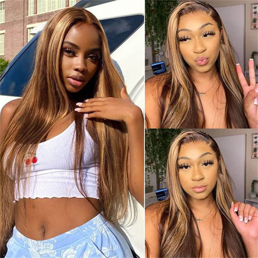 New Product Highlight Color Lace Front Wigs Human Hair 150% Density Pre Plucked with Baby Hair Ombre 13x4 Straight HD Lace Frontal Wigs, Natural color
New Product Highlight Color Lace Front Wigs Human Hair 150% Density Pre Plucked with Baby Hair Ombre 13x4 Straight HD Lace Frontal Wigs, Natural color