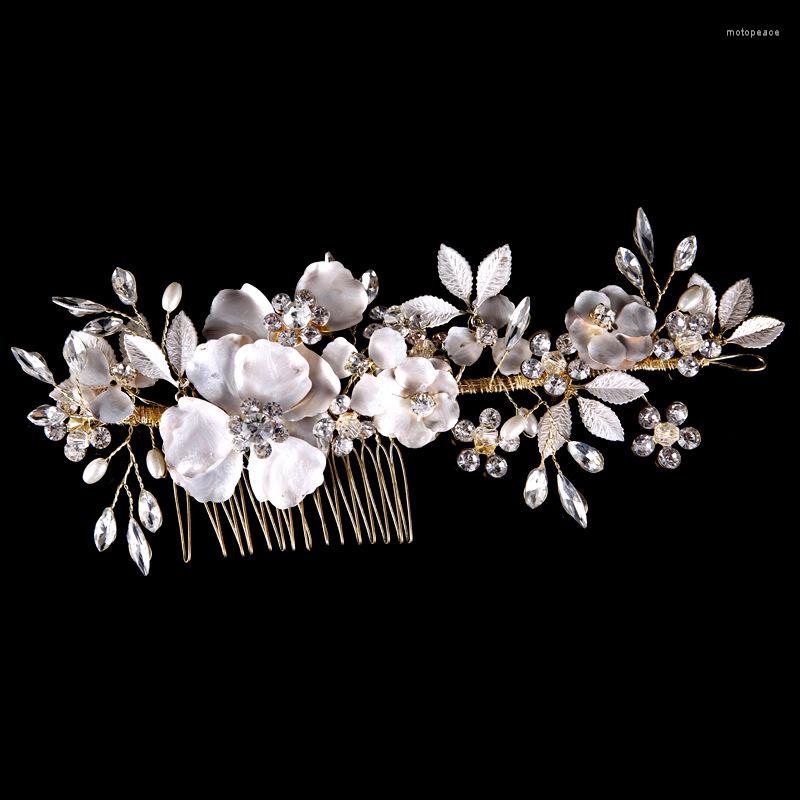 Hair Clips Luxury Handmade Wedding Comb Leaf Paint Flower Bridal Pearl Rhinestone Head Jewelry Girls Vine Accessories
Hair Clips Luxury Handmade Wedding Comb Leaf Paint Flower Bridal Pearl Rhinestone Head Jewelry Girls Vine Accessories