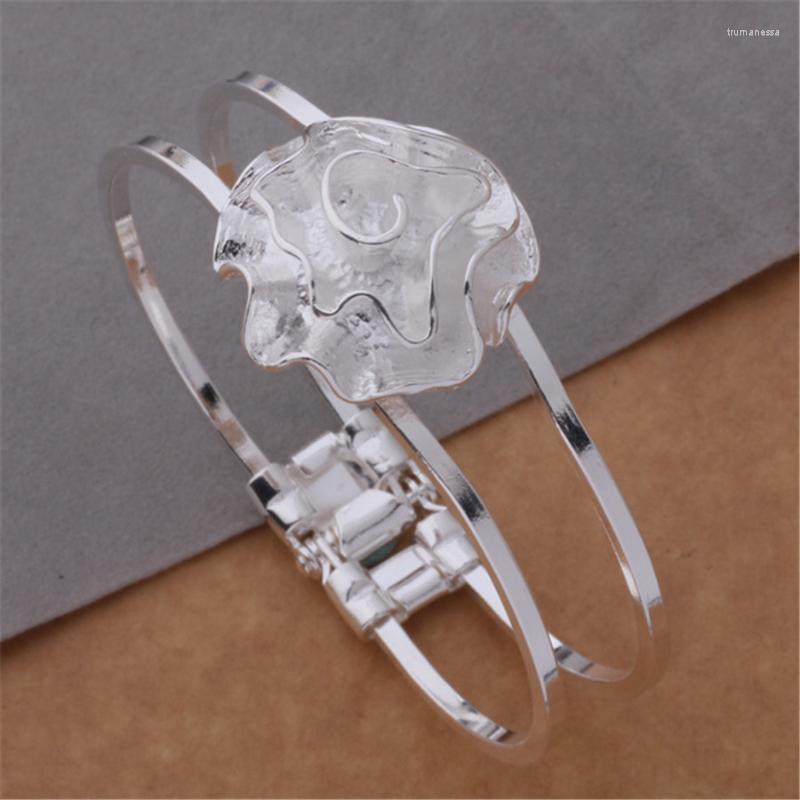 Bangle Fine Wedding Charms Fashion Simple Silver Color Jewelry Cute Elegance Women Flowers Bracelet Open B012Bangle Raym22
Bangle Fine Wedding Charms Fashion Simple Silver Color Jewelry Cute Elegance Women Flowers Bracelet Open B012Bangle Raym22