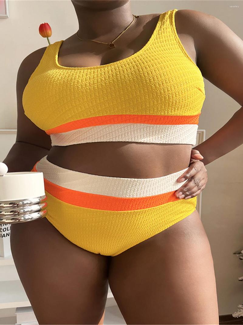 Women's Swimwear 0XL - Splicing Bikini Plus Size Large Women Swimsuit Female Two-pieces Set Bather Bathing Suit K4755, Yellow
Women's Swimwear 0XL - Splicing Bikini Plus Size Large Women Swimsuit Female Two-pieces Set Bather Bathing Suit K4755, Yellow