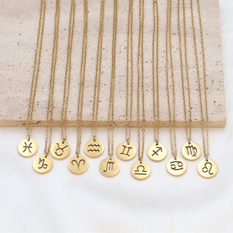 Pendant Necklaces Gold Color Stainless Steel 12 Constellation Necklace Star Zodiac Sign Choker For Men Women Kids Birthday Gifts
Pendant Necklaces Gold Color Stainless Steel 12 Constellation Necklace Star Zodiac Sign Choker For Men Women Kids Birthday Gifts