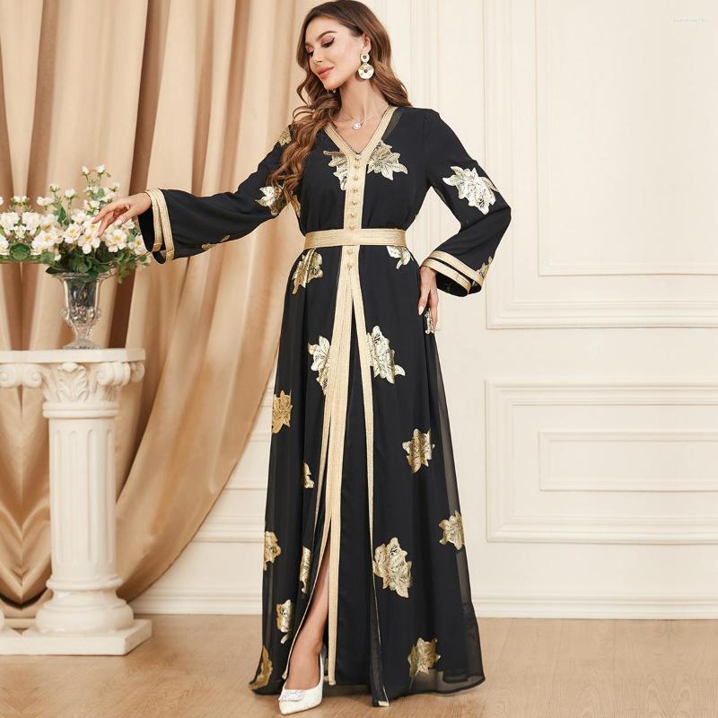 Ethnic Clothing Luxury Black Muslim Set For Women Ramadan Arabic Femme Embroidery Abaya Islamic Jalabiya Turkey Moroccan Kaftan Robe
Ethnic Clothing Luxury Black Muslim Set For Women Ramadan Arabic Femme Embroidery Abaya Islamic Jalabiya Turkey Moroccan Kaftan Robe