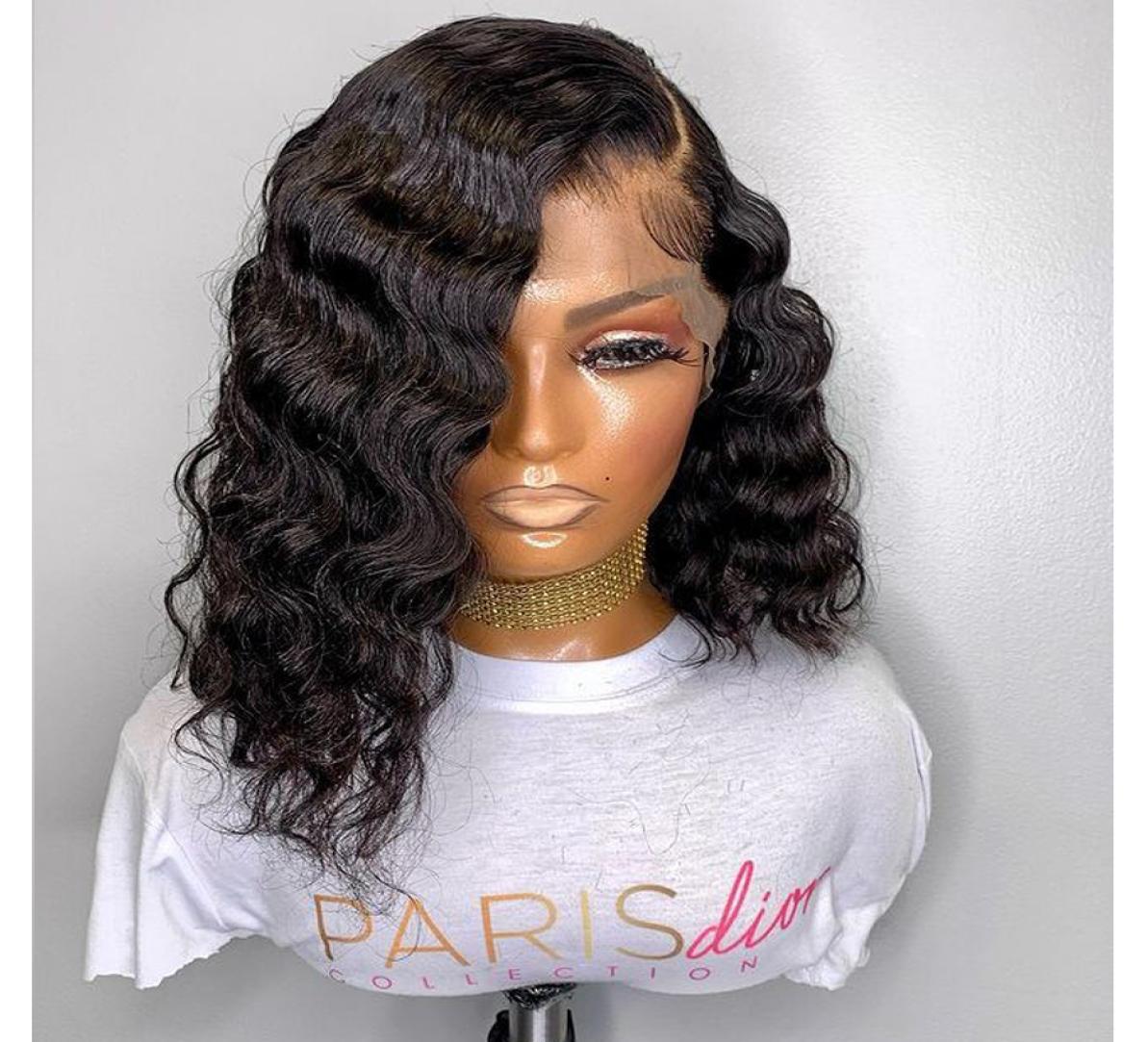 Brazilian 12Inch 180Density Natural Wave Short Bob Wig Black Color Middle Part Glueless Synthetic Lace Front wigs Remy Soft Fiber6672922
Brazilian 12Inch 180Density Natural Wave Short Bob Wig Black Color Middle Part Glueless Synthetic Lace Front wigs Remy Soft Fiber6672922