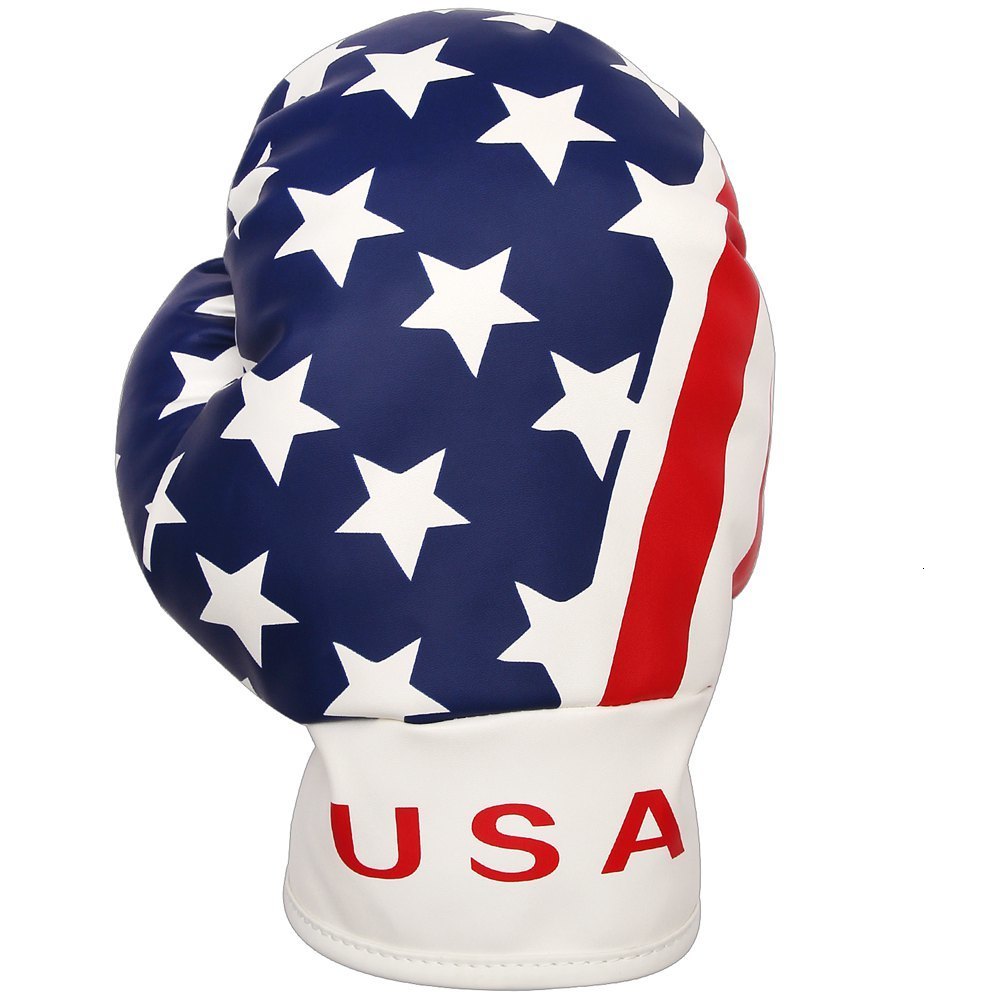 Other Golf Products 1 Pcs Golf Headcovers for Driver Fairway Woods Boxing Glove USA PU Leather Golf Club #1 #3 #5 Wood Head Cover 230620