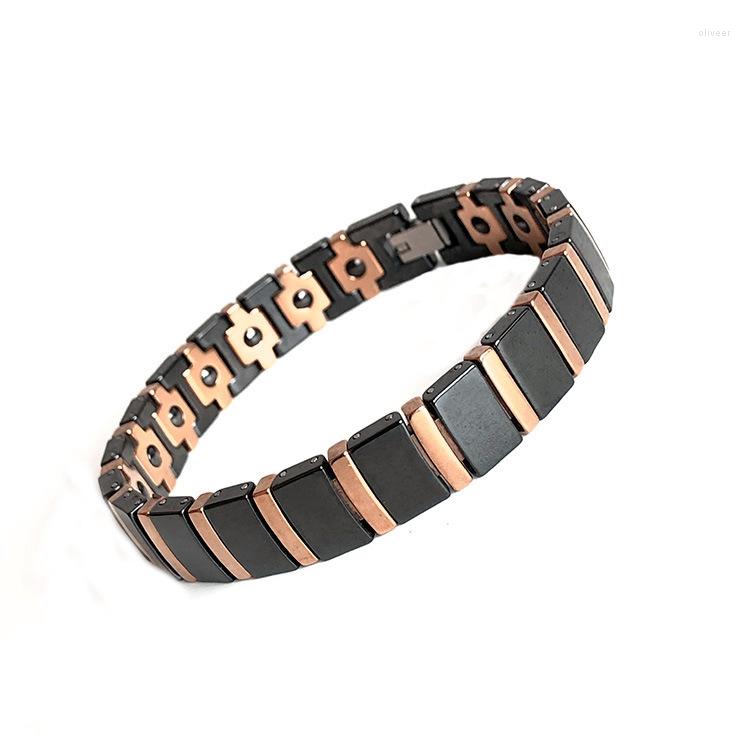 Link Bracelets Tungsten Ceramic Rose Gold Color Magnet Bracelet Girlfriends Lovers Ladies Jewelry
Link Bracelets Tungsten Ceramic Rose Gold Color Magnet Bracelet Girlfriends Lovers Ladies Jewelry