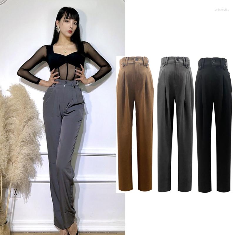 Stage Wear Modern Dancing Pants Adults High Waist Latin Women Dance Female Ballroom Practice SL7886, Black
Stage Wear Modern Dancing Pants Adults High Waist Latin Women Dance Female Ballroom Practice SL7886, Black