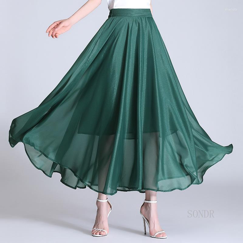Skirts Solid Green Long Skirt Women 2023 Summer Big Swing Elastic Waist Maxi Chic For Vacation Beach Falda Larga, Black
Skirts Solid Green Long Skirt Women 2023 Summer Big Swing Elastic Waist Maxi Chic For Vacation Beach Falda Larga, Black
