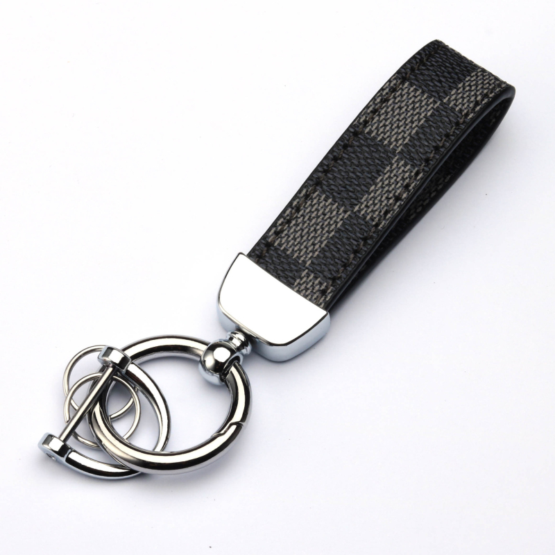 Elegant Design Pattern Leather Car Handbag Decorate Key chain Keyrings Keychain for Men Women Gift