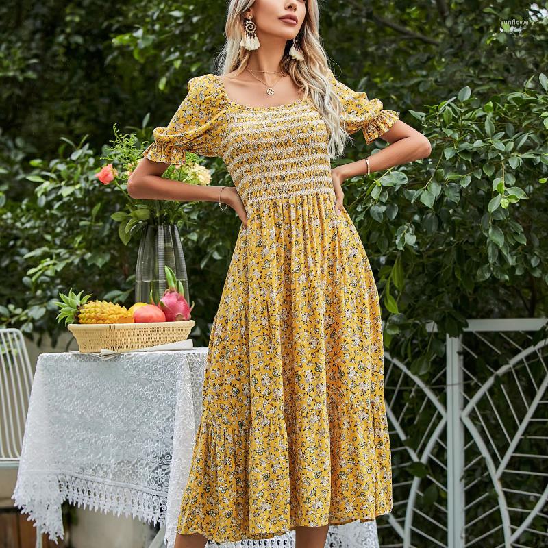 Party Dresses Bohemian Women' Dress Summer Off Shoulder Elastic Waist Floral Printed Long Holidays Beach Casual Famle Vestidos Robe, Yellow
Party Dresses Bohemian Women' Dress Summer Off Shoulder Elastic Waist Floral Printed Long Holidays Beach Casual Famle Vestidos Robe, Yellow