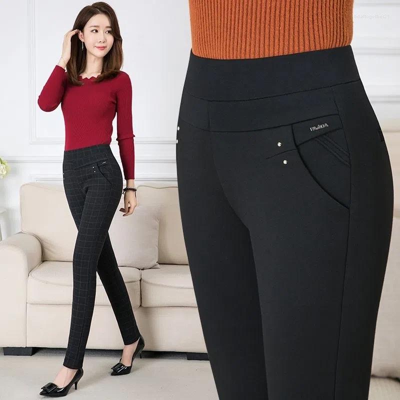Women's Pants 6XL Mother's Straight Trousers High-quality Elastic Waist Women Stripes Winter Thick Velvet Warm Stretch Plaid Black, Stripes autumn
Women's Pants 6XL Mother's Straight Trousers High-quality Elastic Waist Women Stripes Winter Thick Velvet Warm Stretch Plaid Black, Stripes autumn