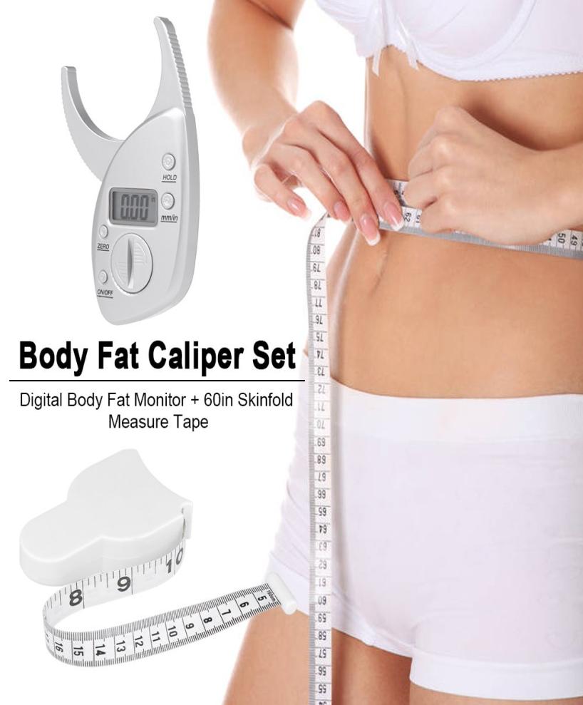 Digital Body Fat Caliper Set Keep Slim Body Fat Monitor Measurement Tape 60in Skinfold Measure Tape Skin Muscle Tester Health Car3123276
Digital Body Fat Caliper Set Keep Slim Body Fat Monitor Measurement Tape 60in Skinfold Measure Tape Skin Muscle Tester Health Car3123276